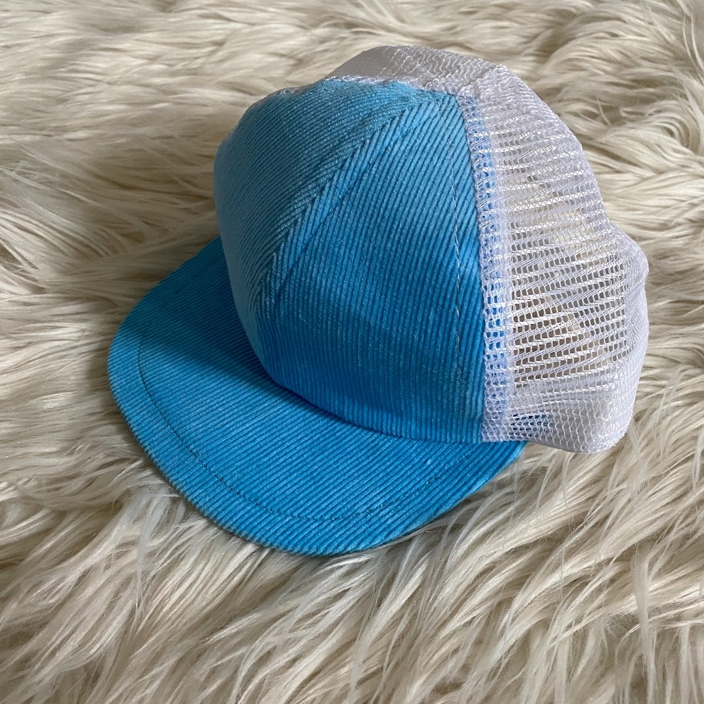 George Hats Infant Blue Corduroy Trucker hat